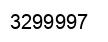 Number 3299997 black image