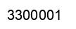 Number 3300001 black image