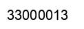 Number 33000013 black image