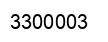 Number 3300003 black image