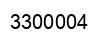 Number 3300004 black image