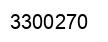 Number 3300270 black image