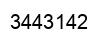 Number 3443142 black image