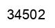 Number 34502 black image