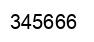 Number 345666 black image