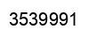 Number 3539991 black image