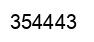Number 354443 black image