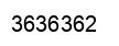 Number 3636362 black image
