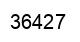 Number 36427 black image