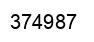 Number 374987 black image