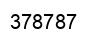 Number 378787 black image