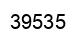 Number 39535 black image