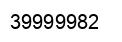 Number 39999982 black image
