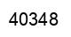 Number 40348 black image