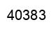 Número 40383 imagen negro