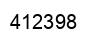 Number 412398 black image