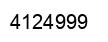 Number 4124999 black image
