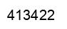 Number 413422 black image