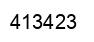 Number 413423 black image