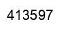 Number 413597 black image