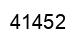 Number 41452 black image
