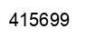 Number 415699 black image