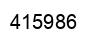 Number 415986 black image