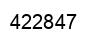 Number 422847 black image