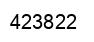Number 423822 black image