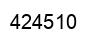 Number 424510 black image