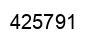 Number 425791 black image