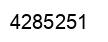 Number 4285251 black image