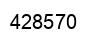 Number 428570 black image