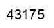 Number 43175 black image