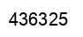 Number 436325 black image