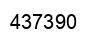 Number 437390 black image