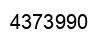Number 4373990 black image