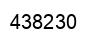 Number 438230 black image