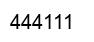 Number 444111 black image