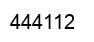 Número 444112 imagen negro