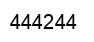Number 444244 black image