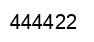 Number 444422 black image