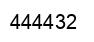 Number 444432 black image
