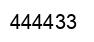 Number 444433 black image