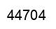 Number 44704 black image