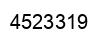 Number 4523319 black image