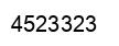 Number 4523323 black image