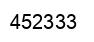 Number 452333 black image
