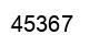 Number 45367 black image