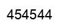 Number 454544 black image